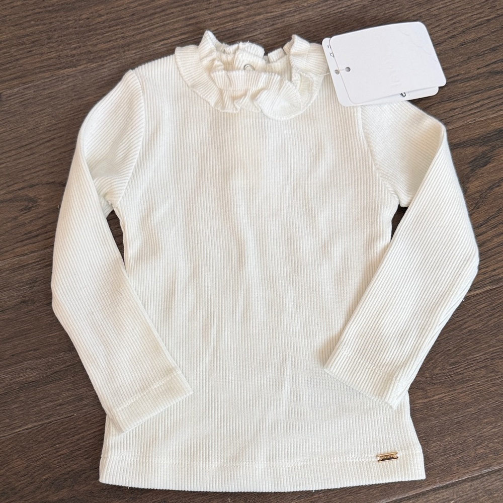 Mayoral Baby Girl Cream Ribbed Sweater